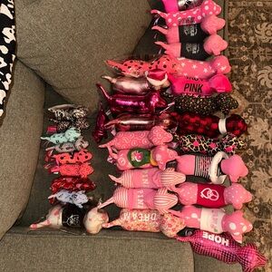PINK Victoria's Secret Plush Dog Collection - Pink, Red, Black